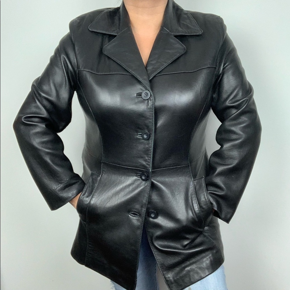 Vintage | Genuine Leather Black Jacket L